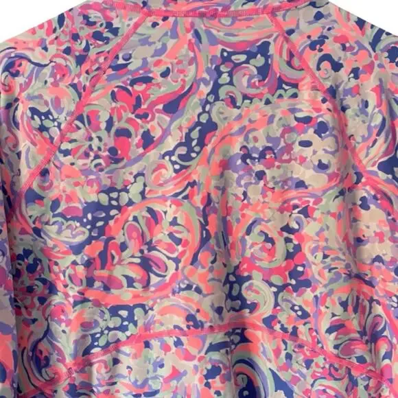 Lilly Pulitzer Luxletic Playa Serena Full Zip Jacket size XL Blue Pink - Picture 8 of 10